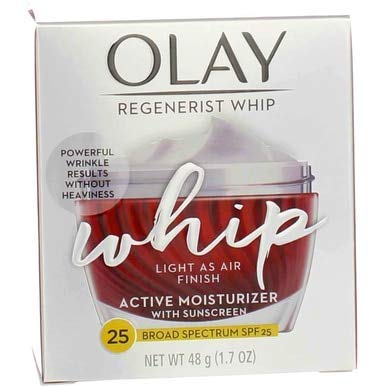 Olay Regenerist Whip Face Moisturizer Cream with Sunscreen SPF 25, 1.7 oz
