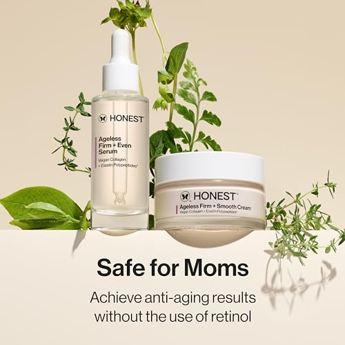 Honest Beauty Ageless Firm and Smooth Cream | Powered by Vegan Collagen and Elastin Polypeptides | Firmer, Smoother Looking Skin | Fragrance Free, EWG Verified, Vegan, Cruelty-Free | 1.7 fl oz