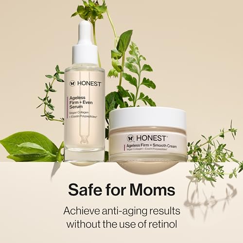 Honest Beauty Ageless Firm and Smooth Cream | Powered by Vegan Collagen and Elastin Polypeptides | Firmer, Smoother Looking Skin | Fragrance Free, EWG Verified, Vegan, Cruelty-Free | 1.7 fl oz