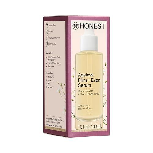 Honest Beauty Ageless Firm and Smooth Cream | Powered by Vegan Collagen and Elastin Polypeptides | Firmer, Smoother Looking Skin | Fragrance Free, EWG Verified, Vegan, Cruelty-Free | 1.7 fl oz