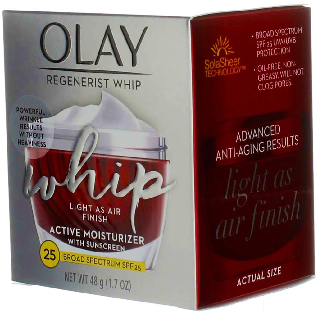 Olay Regenerist Whip Face Moisturizer Cream with Sunscreen SPF 25, 1.7 oz