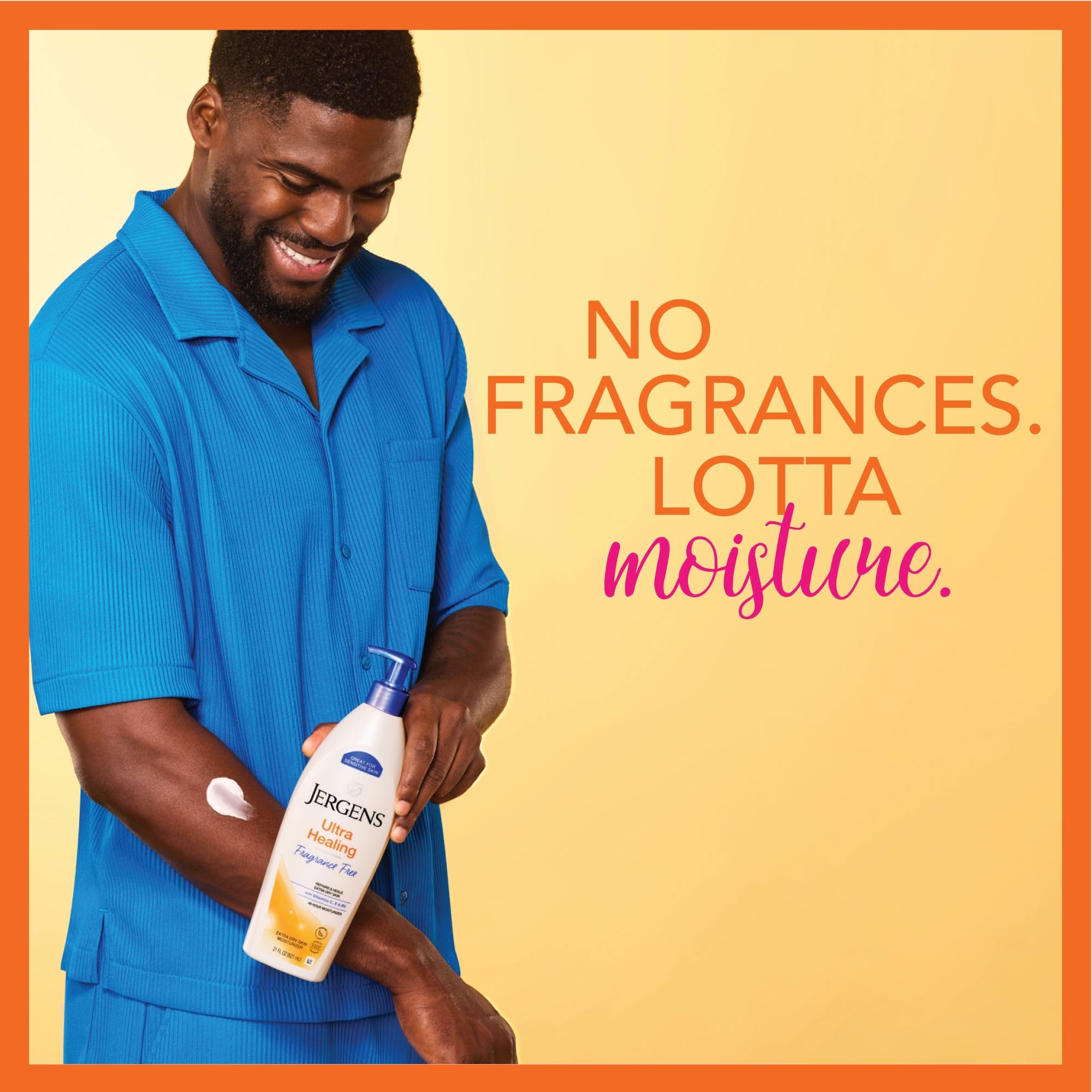 Jergens Ultra Healing Dry Skin Lotion, Hand and Body Moisturizer for Quick Absorption into Extra Dry Skin with Hydralucence Blend, Vitamins C, E and B5, White, 32oz