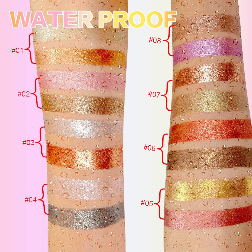 evpct Single Cream Eye Shadow Palette Pot Makeup for Older Women, Taupe Mauve Shimmer Glitter Metallic Monochrome Cream to Powder Eyeshadow Palette Eye Brightener, High Pigment Waterproof Blendable