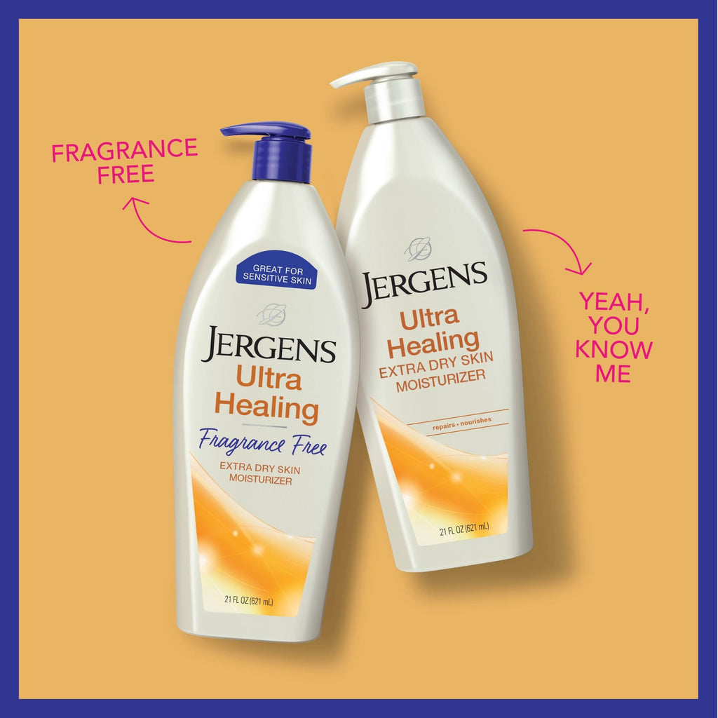 Jergens Ultra Healing Dry Skin Lotion, Hand and Body Moisturizer for Quick Absorption into Extra Dry Skin with Hydralucence Blend, Vitamins C, E and B5, White, 32oz