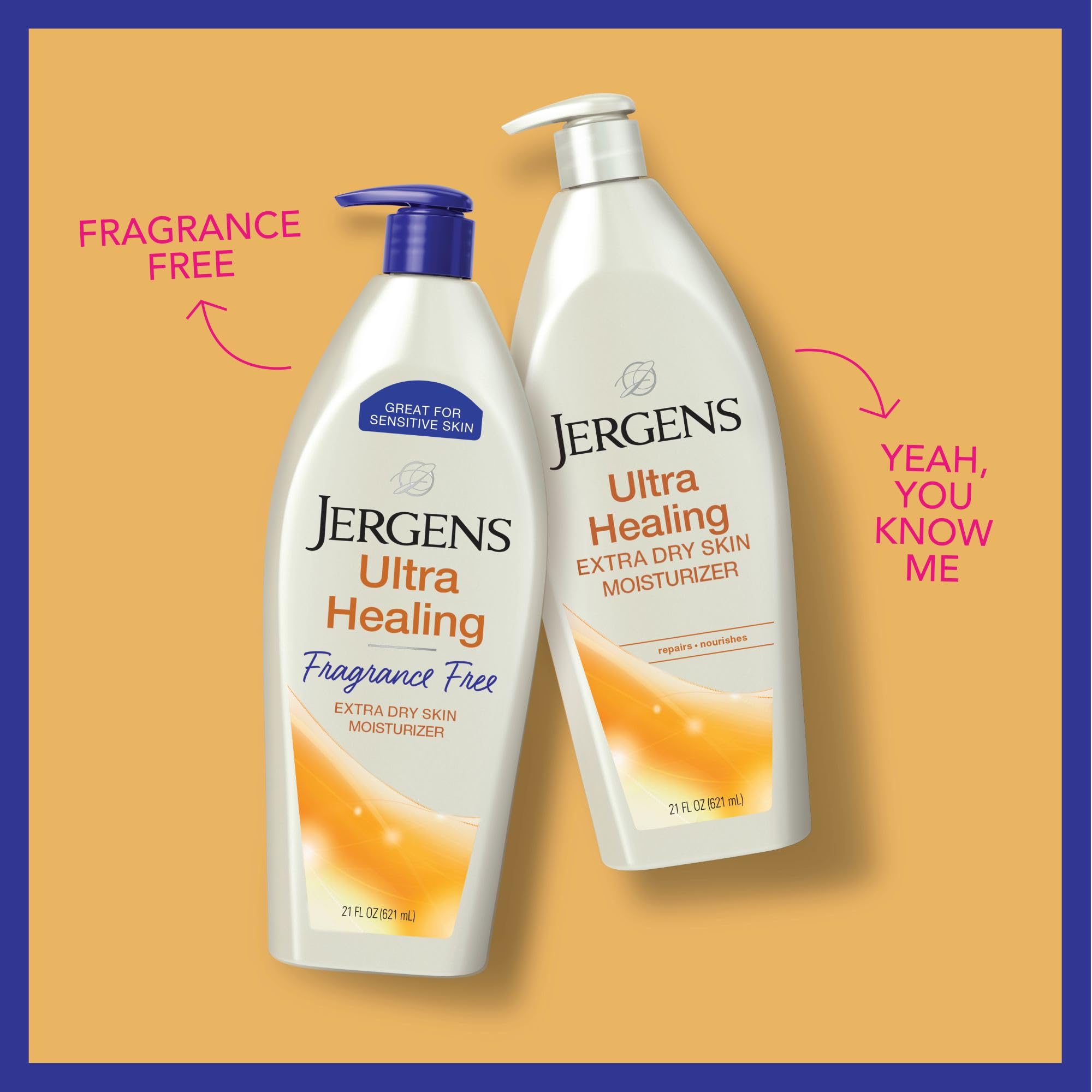 Jergens Ultra Healing Dry Skin Lotion, Hand and Body Moisturizer for Quick Absorption into Extra Dry Skin with Hydralucence Blend, Vitamins C, E and B5, White, 32oz