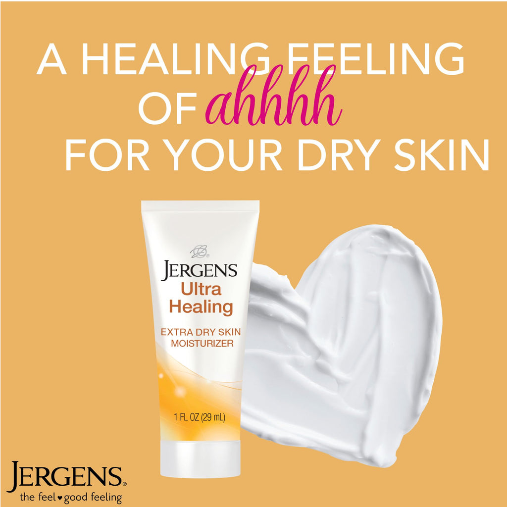 Jergens Ultra Healing Dry Skin Lotion, Hand and Body Moisturizer for Quick Absorption into Extra Dry Skin with Hydralucence Blend, Vitamins C, E and B5, White, 32oz